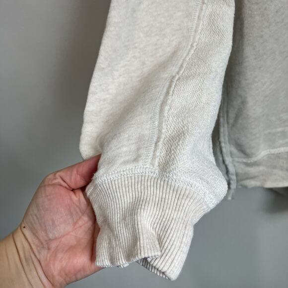 Aerie Vacay Every Day Oversized V Neck Sweater Beige Cozy Lounge Size M - Picture 9 of 9